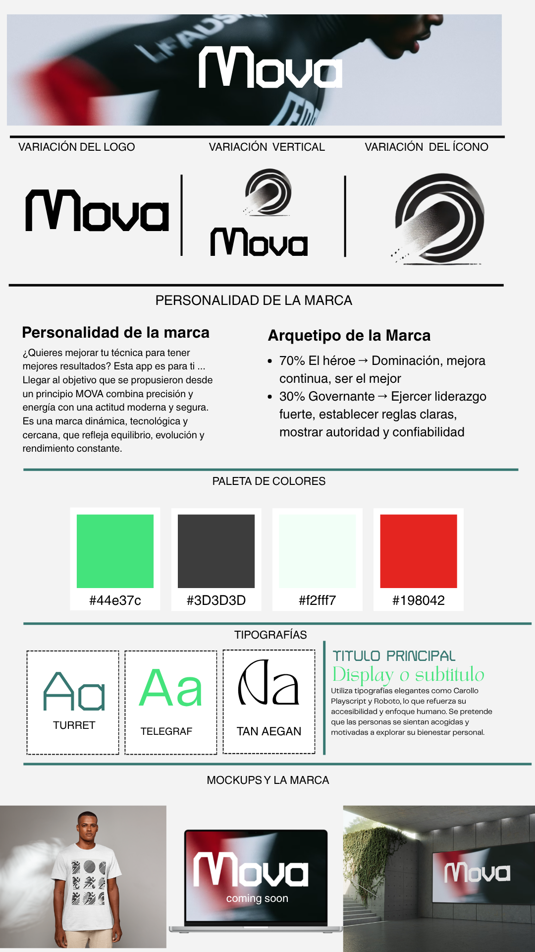 Brand board completo de MOVA — resultado del taller